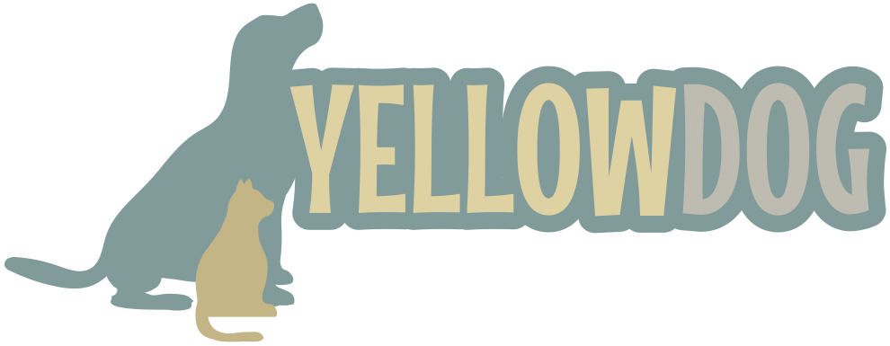 Yellow Dog Vet Logo White